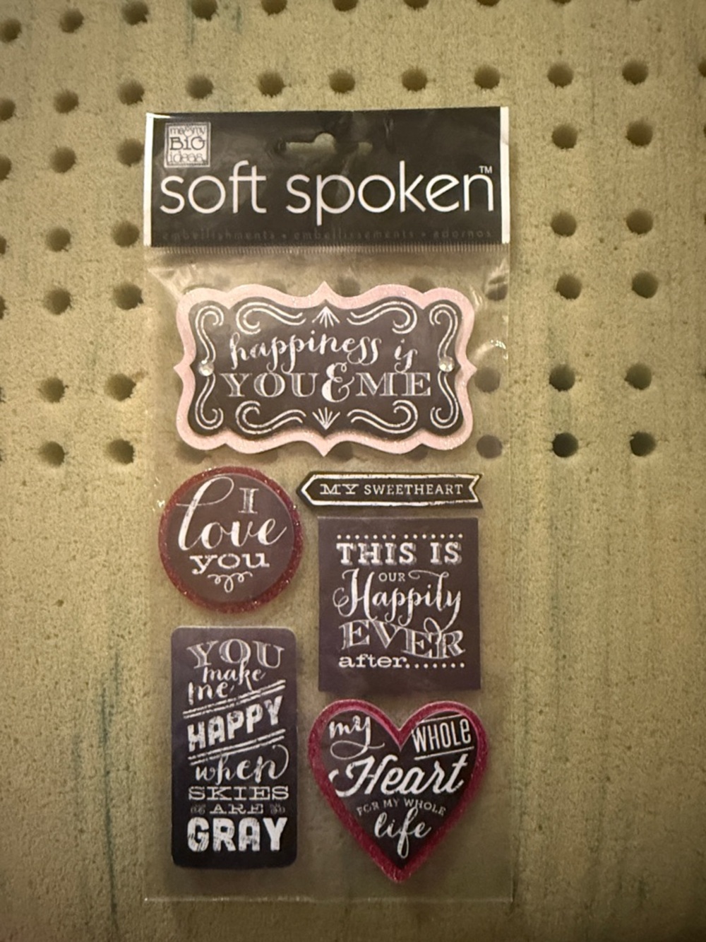 Pink and Gray Sentiment Sticker Set